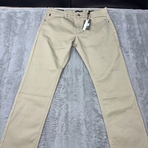 French Connection slim straight-cut Men's pants FC104TX. 36x30 Stone Color NWT